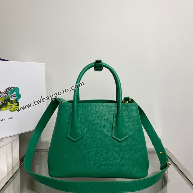 Prada專櫃新款迷你號DoubleBagmini號購物袋 1BG443 普拉達粗十字紋牛皮手提女包 csp1100